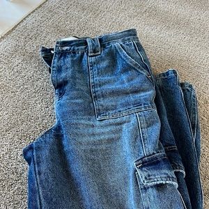 Kancan wide leg cargo jeans